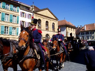 D�fil� batterie d'artillerie 30 hommes, Yverdon-les-Bains
