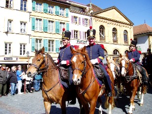 D�fil� batterie d'artillerie 30 hommes, Yverdon-les-Bains