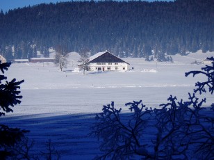 Le lac des Taill�res en hiver
